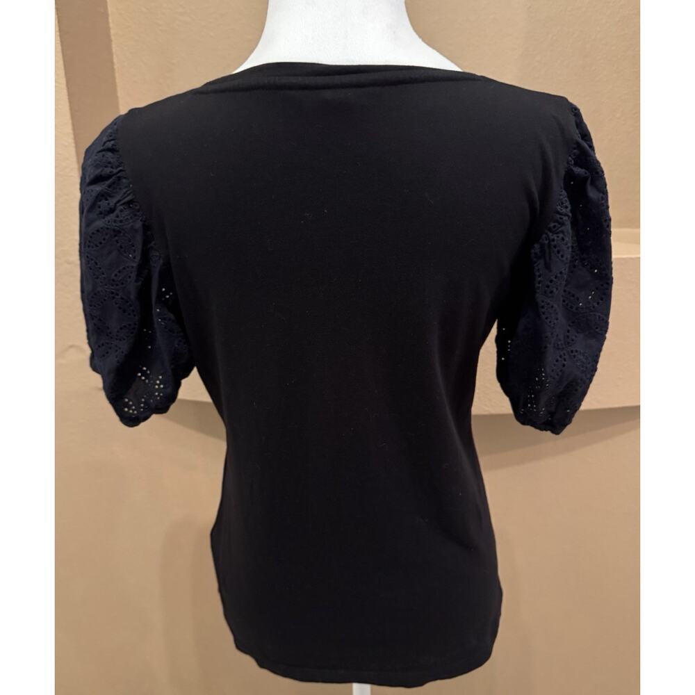 Ralph Lauren Women Black Puff Short Sleeve Top Size XS - Picture 4 of 9